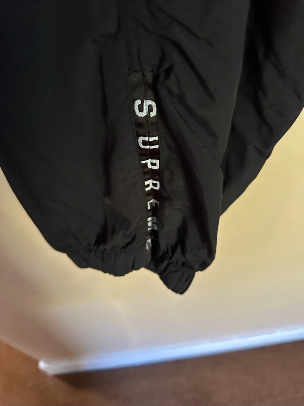 Supreme Black Elastic Waist Jogger Pants